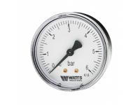 Манометр  1/4"(М12х1,5) 0,6МПа  d- 63мм  (вода) аксиальный осевое подкл.