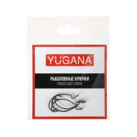 Крючок № 8 офсетный YUGANA Wide range worm big eye 4 шт.