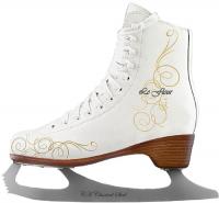 Коньки фигурные р.33 LE FLEUR leather 50/50 CK-IS000045 бел.