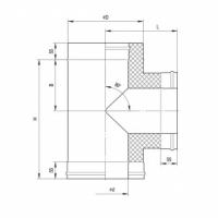 Тройник Сендвич Н+Н. 90*  d 100*200 КК 0,5 мм Феррум f4401