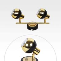 Спот AS-9538-02-7600 gold+black  (7600) 2x50W GU10 ADRL18