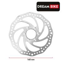 Диск тормозной Dream Bike с адаптером, 160 мм