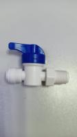 Кран шаровый  1/4"х 1/4   резьба - цанга пластиковый