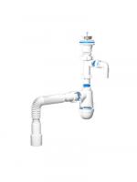 C 0315 Сифон АНИ 1 1/2"*40 с отводом для стиральной машины, с гибкой трубой 40*40/50