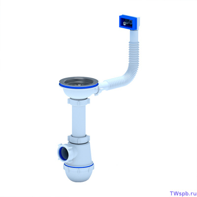 A 0145S Сифон АНИ Грот 3 1/2"*40 с гибким переливом