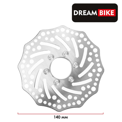 Диск тормозной Dream Bike с адаптером, 140 мм