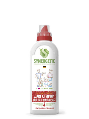 Средство для стирки SYNERGETIC,для спортивных одежды и мембранных тканей