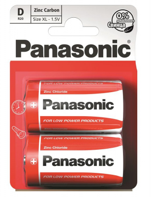 Батарейка PANASONIC R20 Zinc Carbon