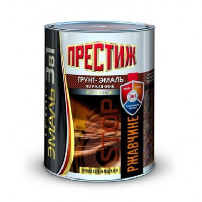 Грунт-эмаль ПРЕСТИЖ 0,9 кг по ржавчине черный