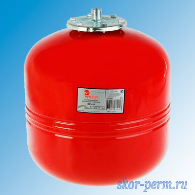 Расшир.мембр. бак красн.  5 ВС (сталь.фланец, без опоры) Wester ДУ20