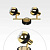 Спот AS-9538-02-7600 gold+black  (7600) 2x50W GU10 ADRL18