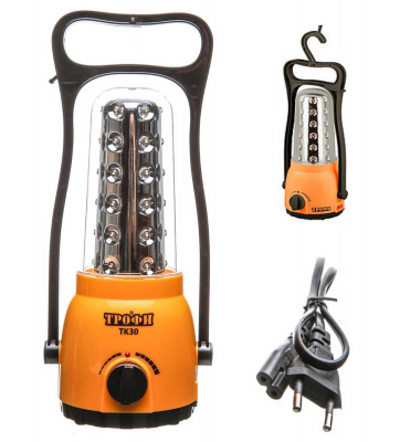 Фонарь аккумуляторный кемпинг.Трофи TК30 36 Led (димер)