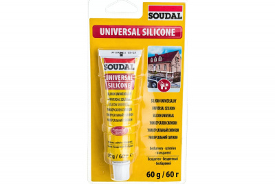 Герметик силикон  60 г.  SOUDAL  универ., бесцветный