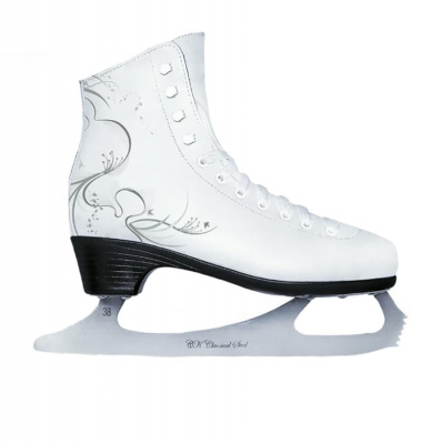 Коньки фигурные р.35 LADIES LUX leather  CK-IS000035 бел.
