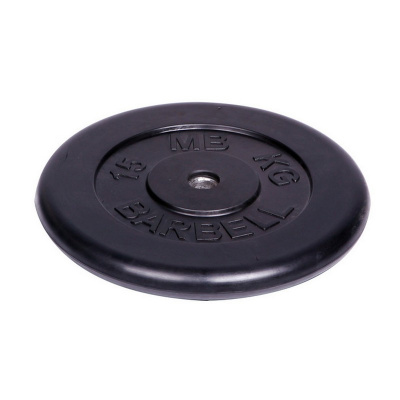 Диск обрезин.(черный) 15кг d26 мм Barbell